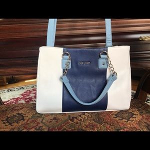Blue white Nine West purse
